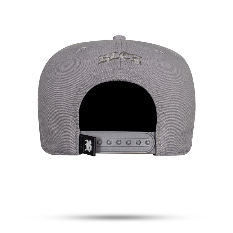 Boné Cinza Escuro Snapback Follow The Leader