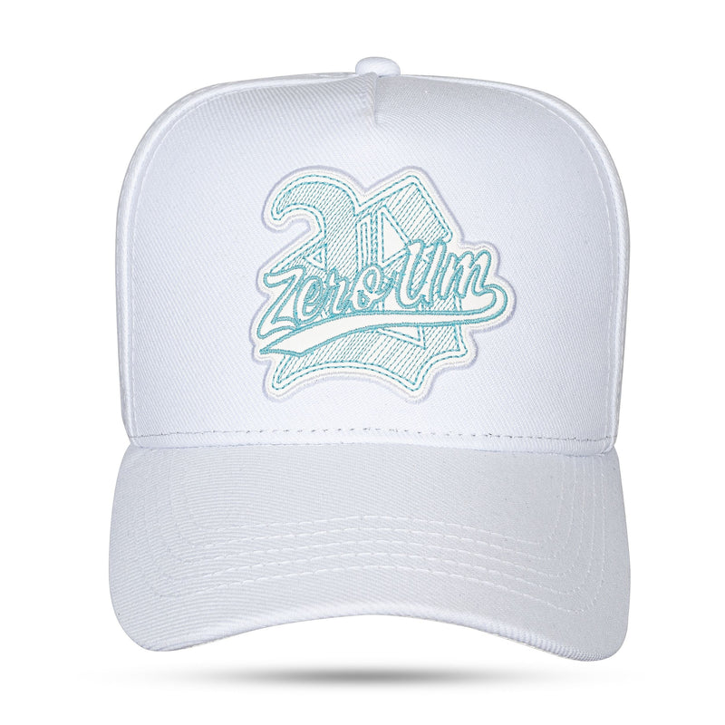 Boné Branco Snapback Zero Um Azul