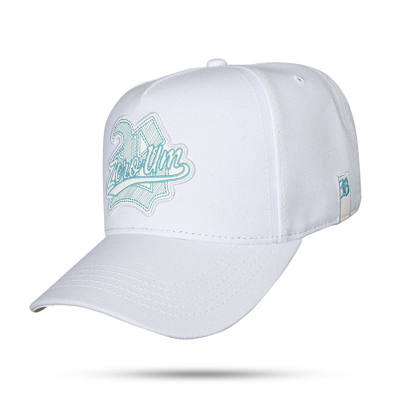 Boné Branco Snapback Zero Um Azul