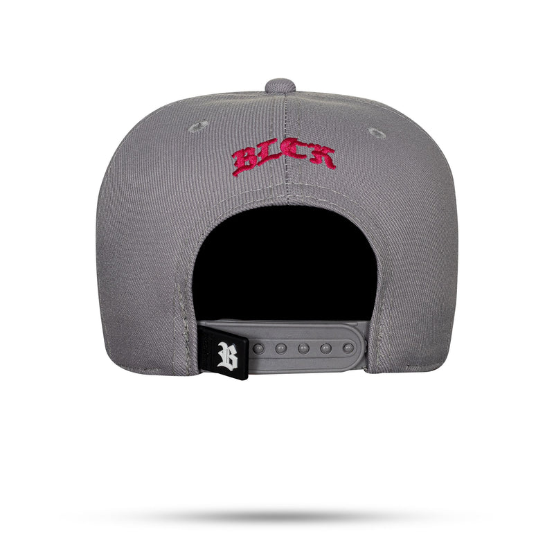 Boné Cinza Snapback Smile Zero Um Pink