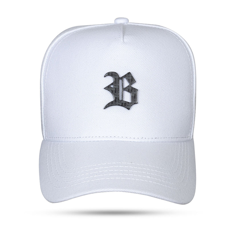 Boné Branco Snapback Metal Camuflado