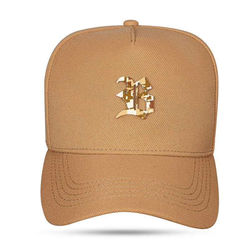 Boné Caramelo Snapback Metal Camuflado