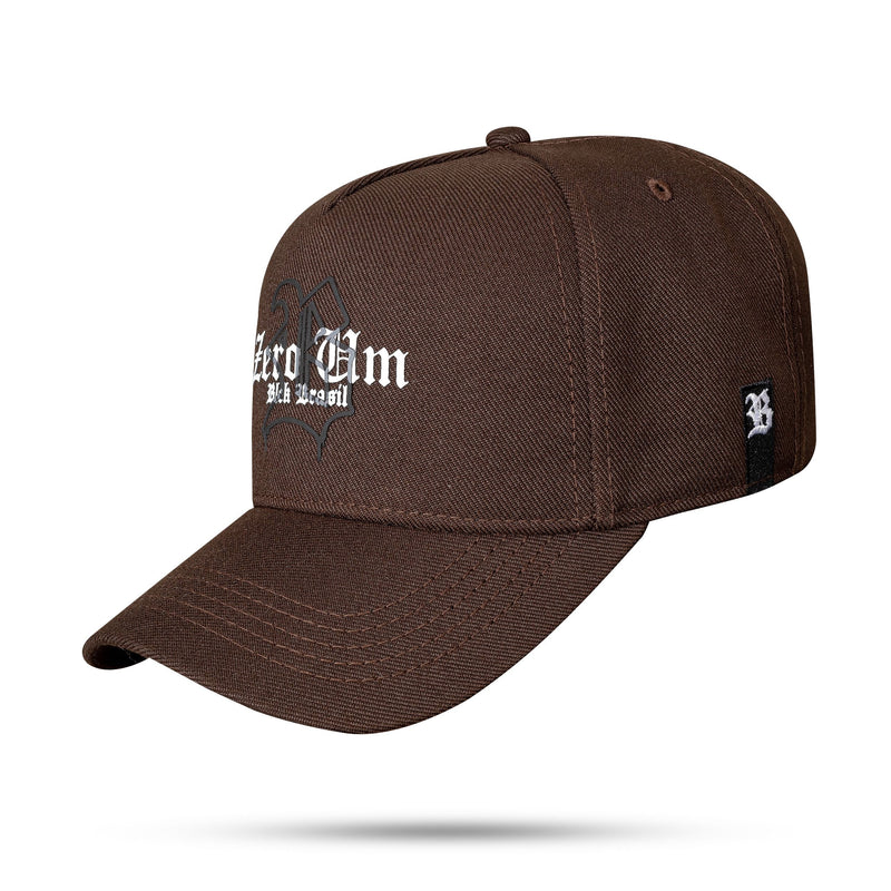 Boné Marrom Snapback Logo Zero Um