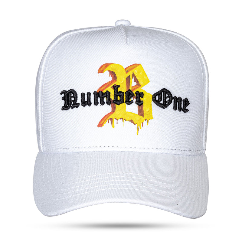 Boné Branco Snapback Number One Alto Relevo