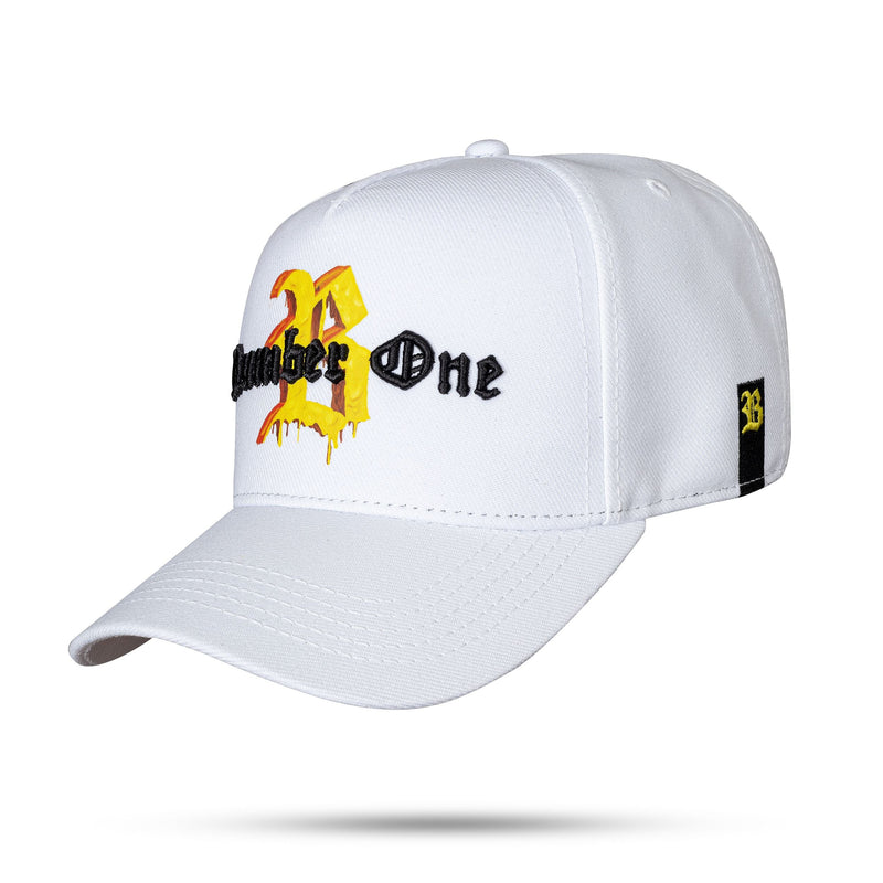 Boné Branco Snapback Number One Alto Relevo