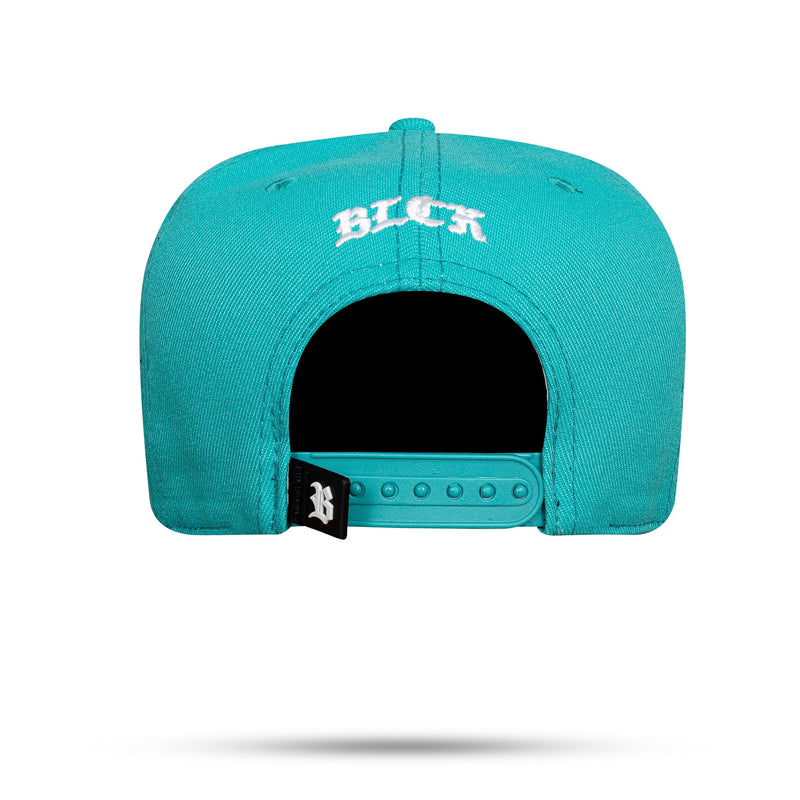 Boné Turquesa Snapback Hex Branco