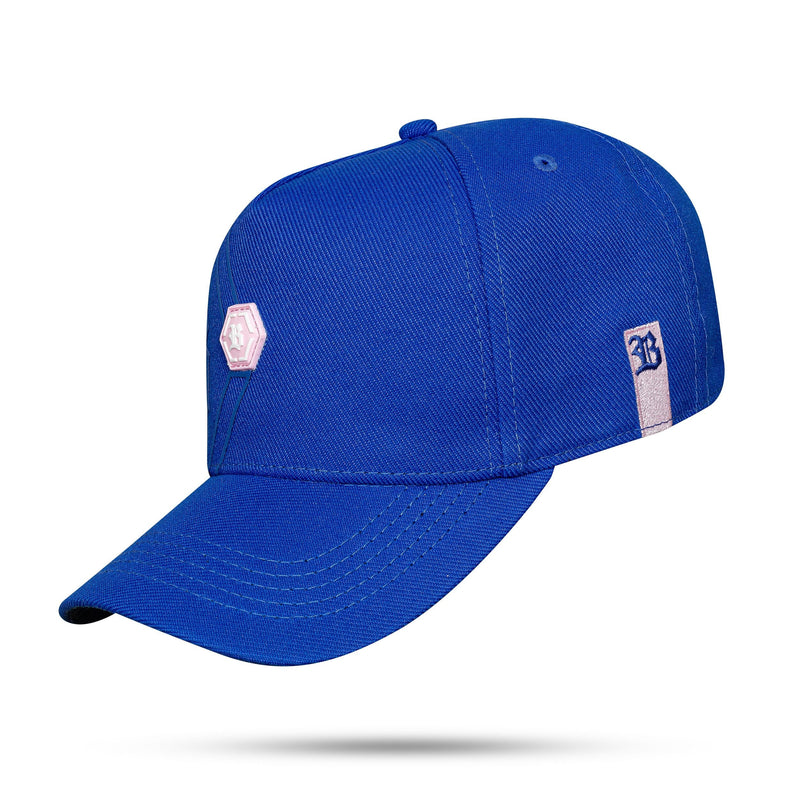 Boné Azul Royal Snapback Hex Rosa