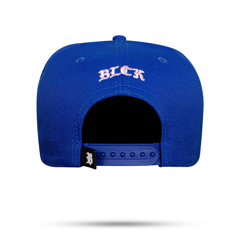 Boné Azul Royal Snapback Hex Rosa