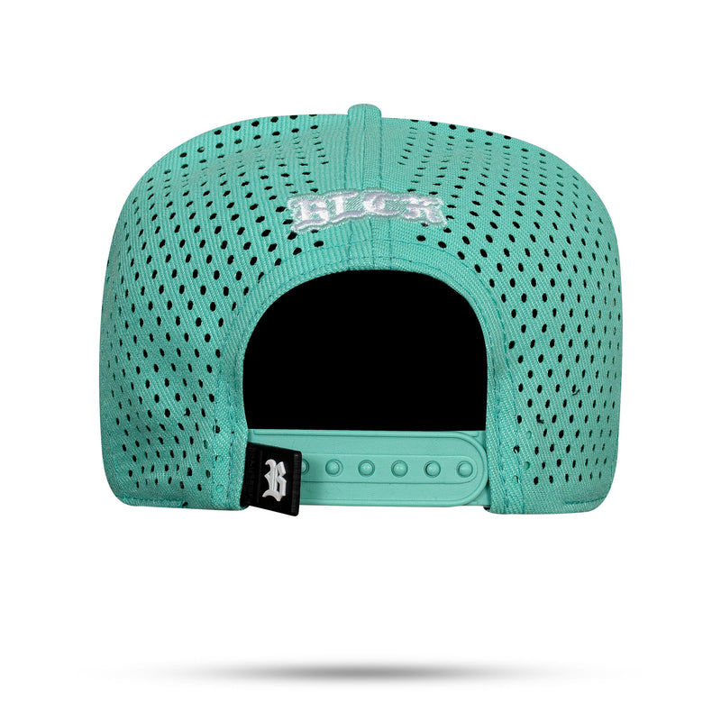 Boné Verde Água Snapback Trucker Laser String