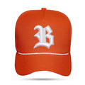 Boné Laranja Snapback Trucker Laser String