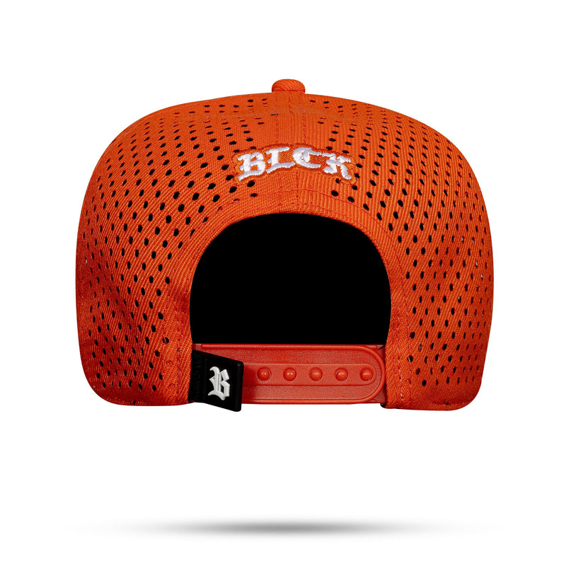 Boné Laranja Snapback Trucker Laser String