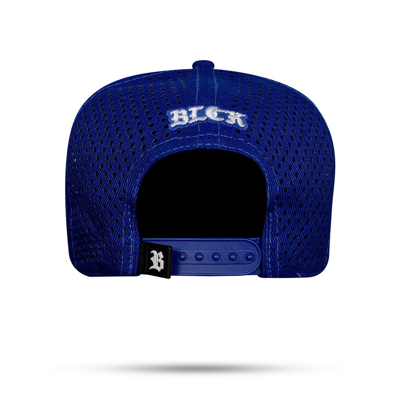 Boné Azul Royal Snapback Trucker Laser String