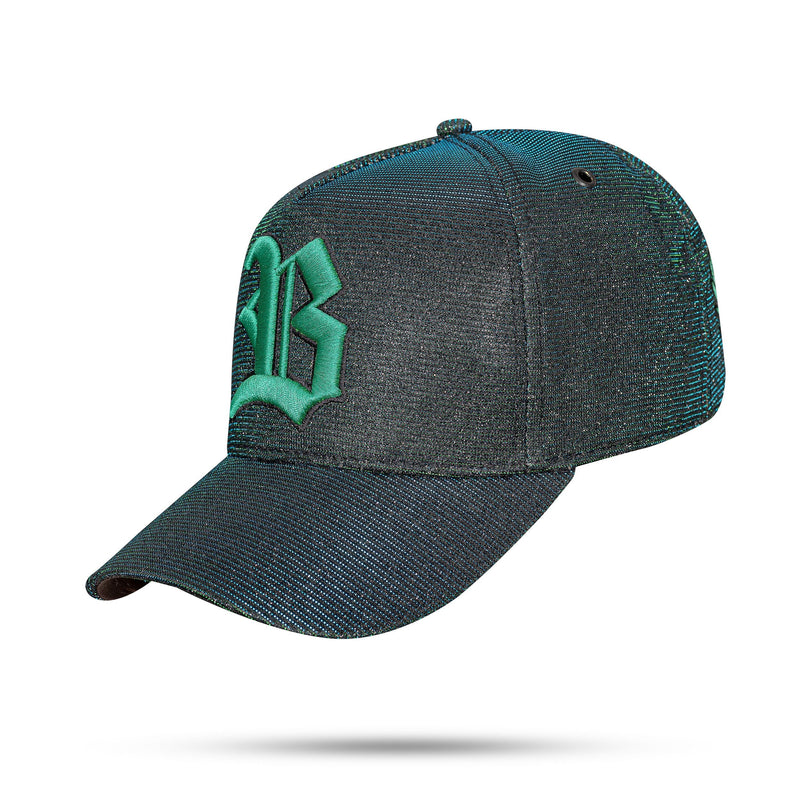 Boné Preto Snapback All Shine 3D Azul Verde Wings