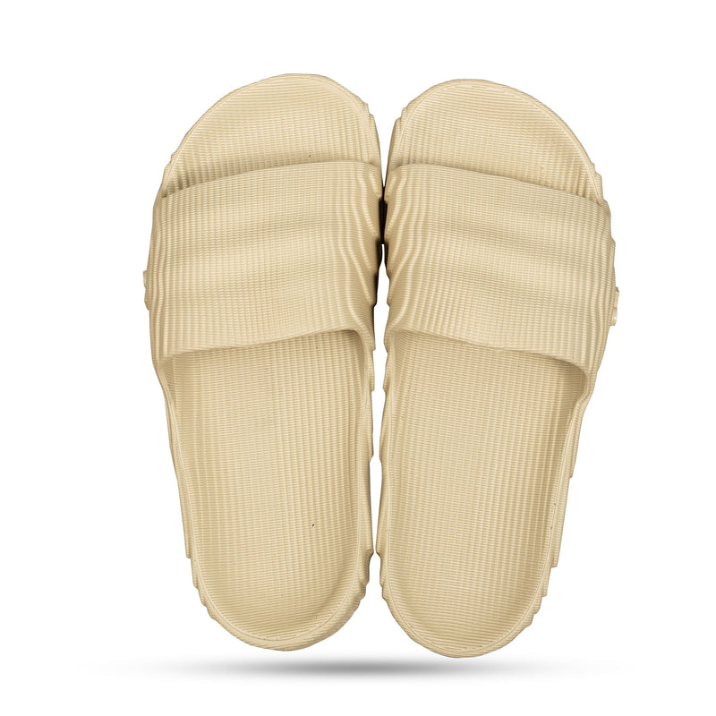 Chinelo Slide Nuvem Off White Listras