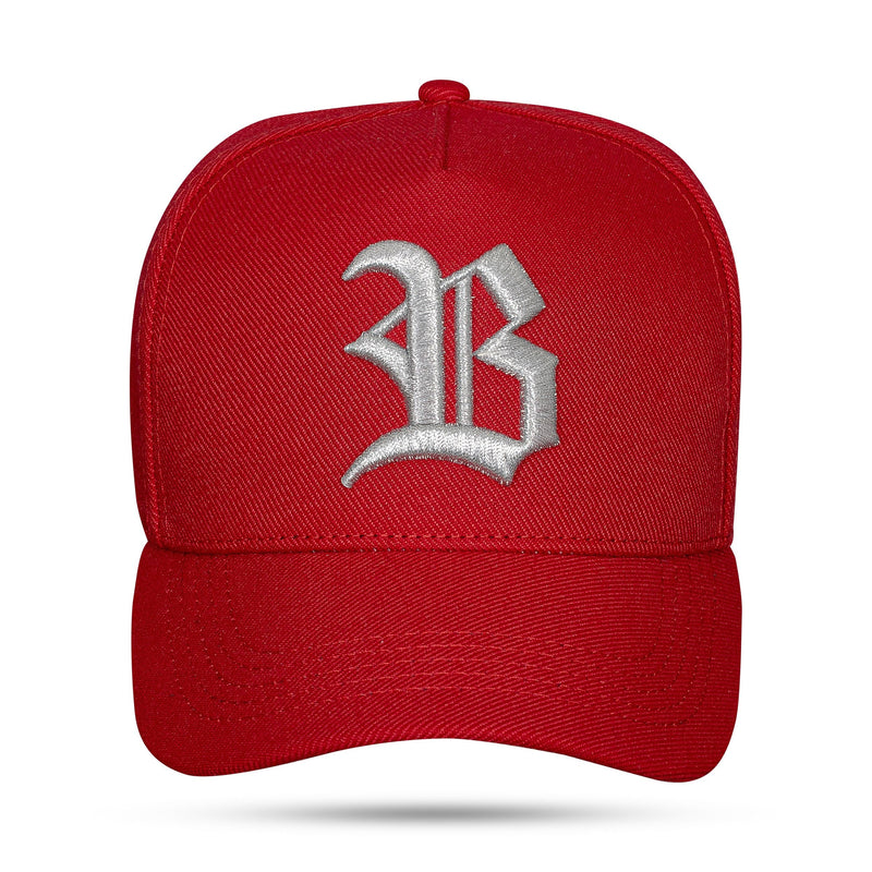 Boné Kids Vermelho Snapback Font Silver