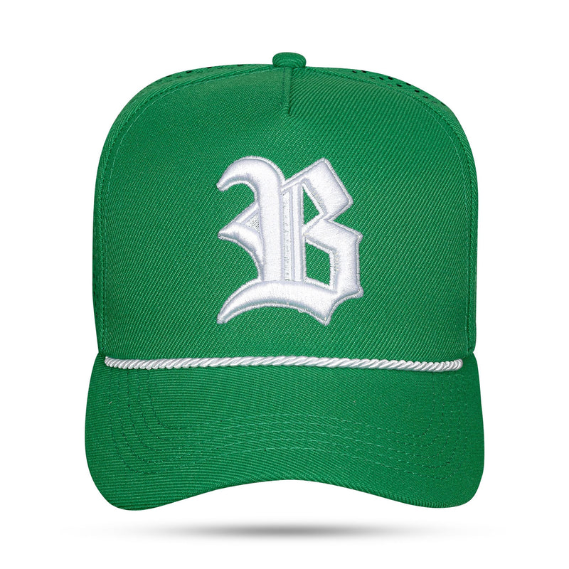 Boné Verde Bandeira Snapback Trucker Laser String