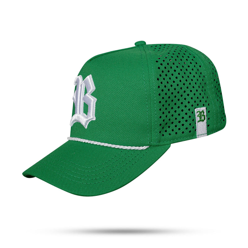 Boné Verde Bandeira Snapback Trucker Laser String