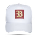 Boné Branco Snapback Square Snake Logo Gold