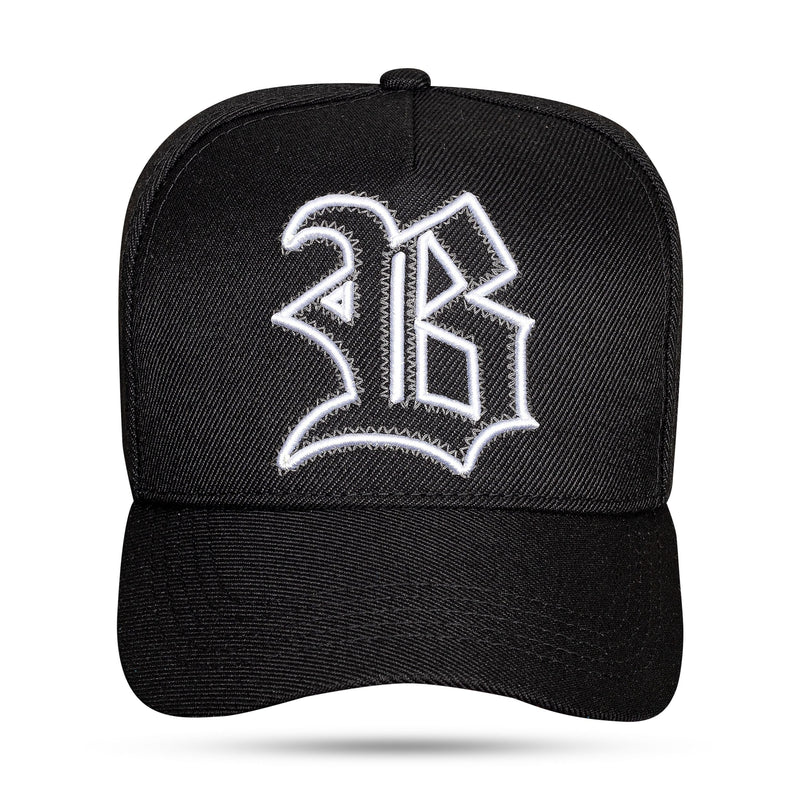 Boné Preto Snapback Contour Zig Zag Branco