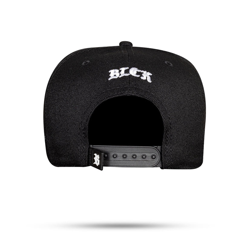 Boné Preto Snapback Contour Zig Zag Branco