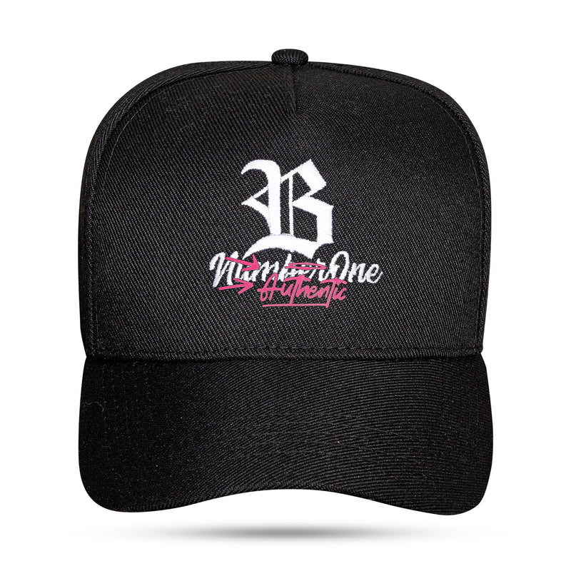 Boné Preto Snapback Number One Authentic Pink