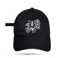 Boné Preto Dad Hat Cartoon Flag