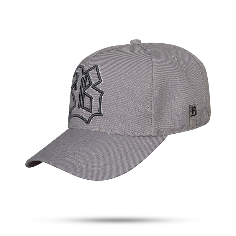 Boné Cinza Escuro Snapback Contour Zig Zag Branco