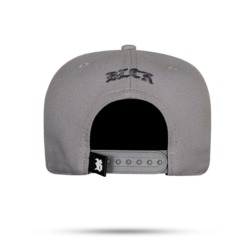 Boné Cinza Escuro Snapback Contour Zig Zag Branco