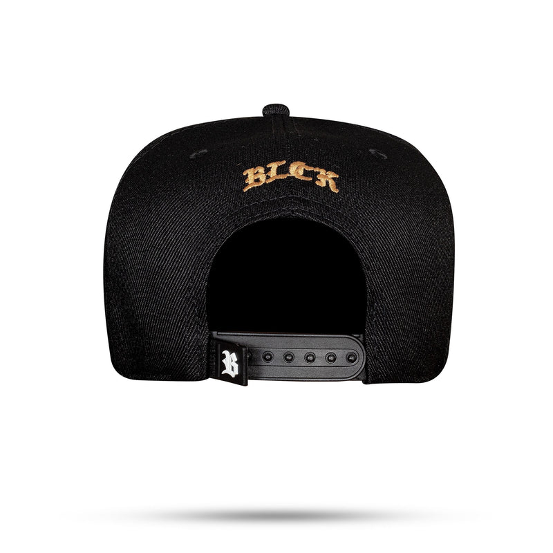 Boné Preto Snapback Alto Relevo Caramelo N1