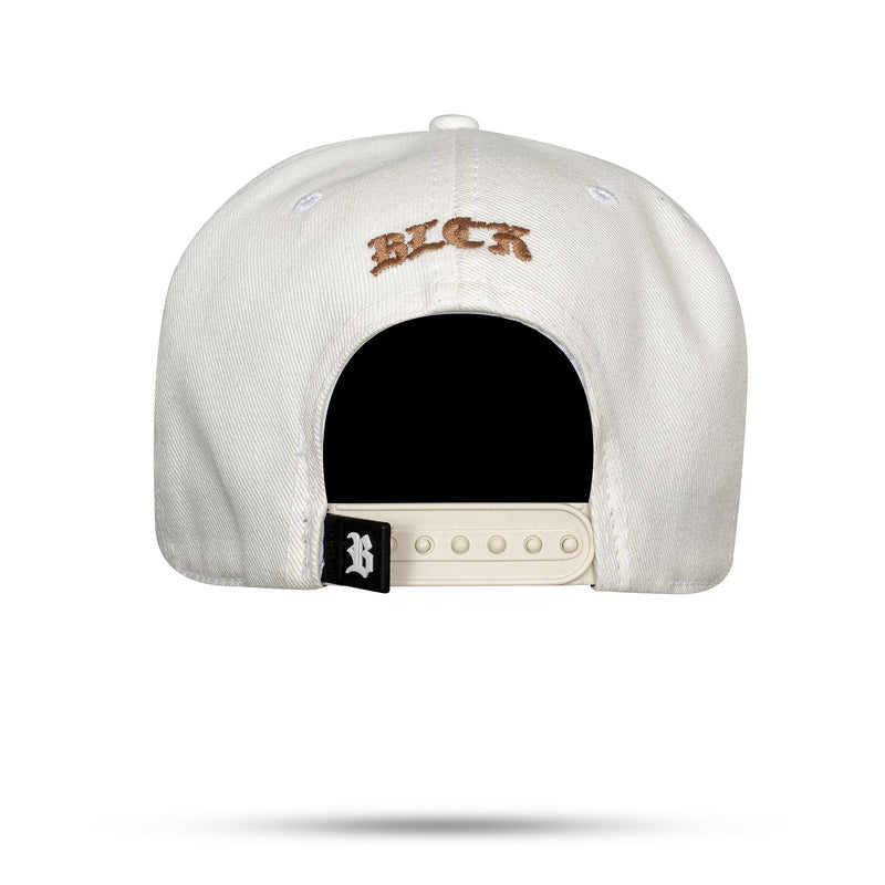 Boné Off White Snapback Alto Relevo Contour Marrom