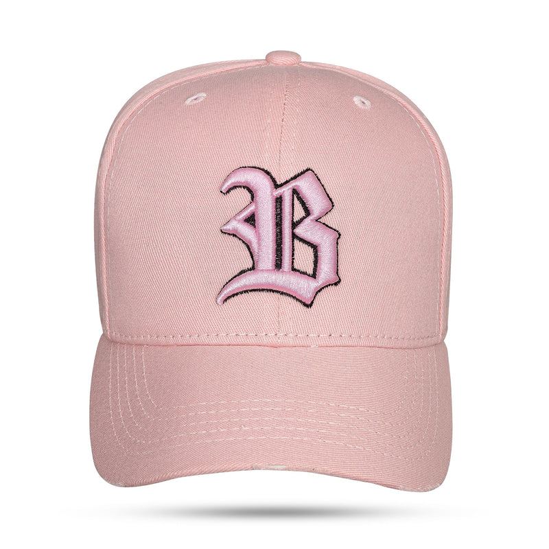 Boné Rosa Snapback Alto Relevo Contour Preto