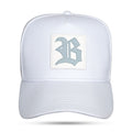 Boné Branco Snapback Square Azul Claro