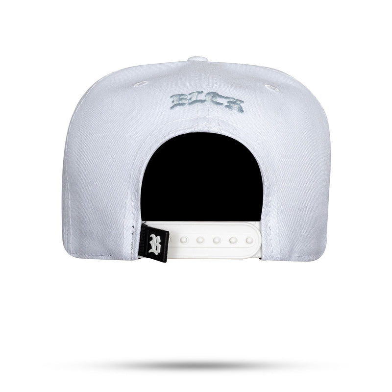 Boné Branco Snapback Square Azul Claro