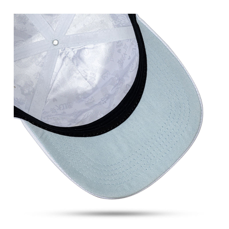 Boné Branco Snapback Square Azul Claro