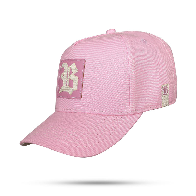 Boné Rosa Claro Snapback Square Branco