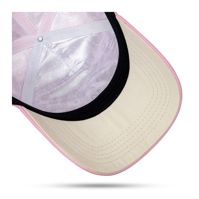 Boné Rosa Claro Snapback Square Branco