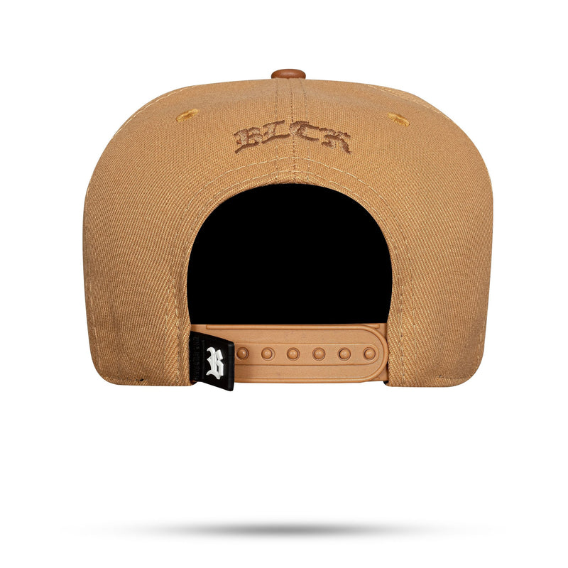 Boné Caramelo Snapback Aba Leather Perforated