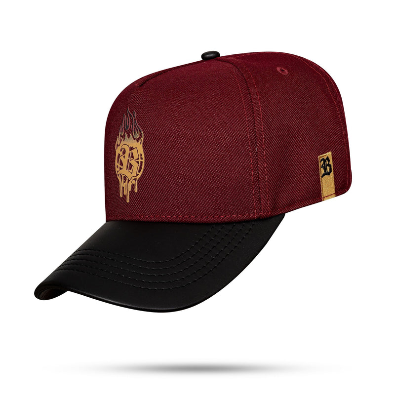 Boné Vinho Snapback Fire Globe