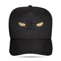 Boné Preto Snapback B Wings Gold