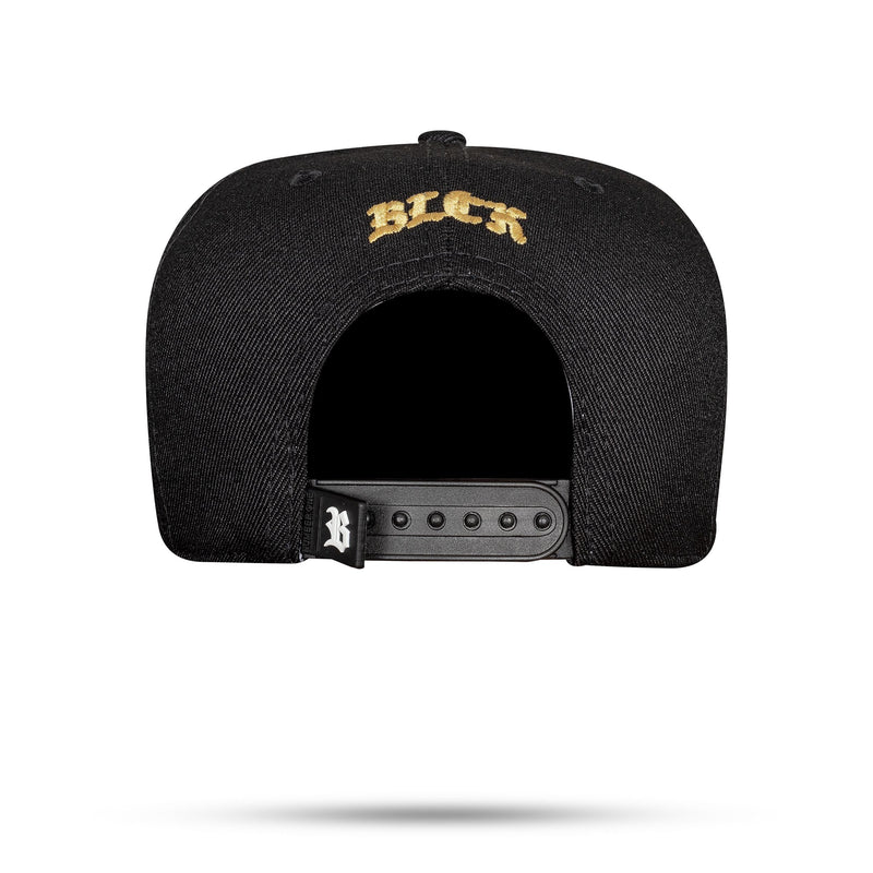 Boné Preto Snapback B Wings Gold