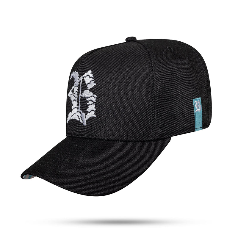 Boné Preto Snapback Logo Nuvem