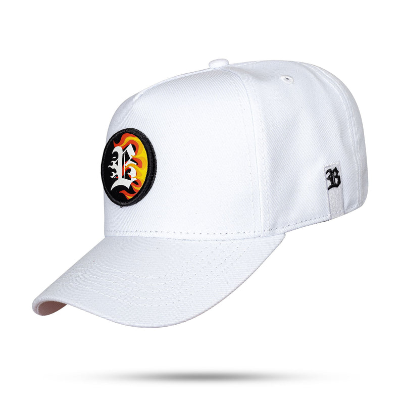 Boné Branco Snapback Patch Fast Fire