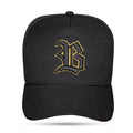 Boné Preto Snapback Contour Amarelo