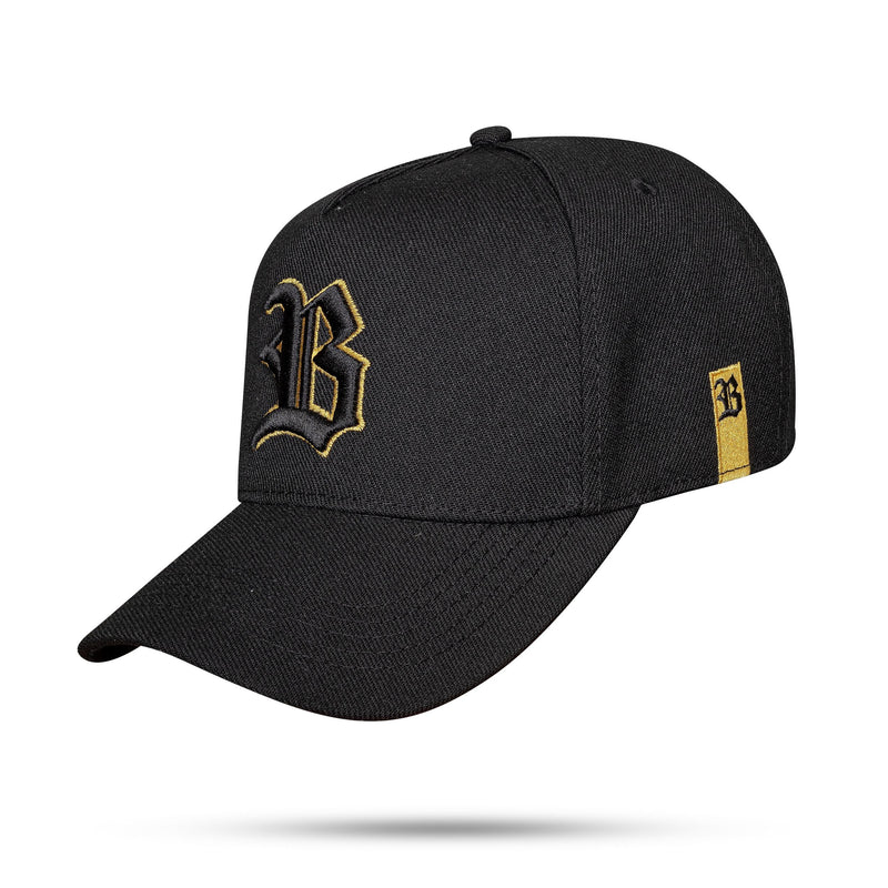 Boné Preto Snapback Contour Amarelo