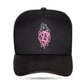 Boné Preto Snapback Fire Globe Pink