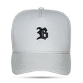 Boné Cinza Claro Snapback Basic Logo Preto