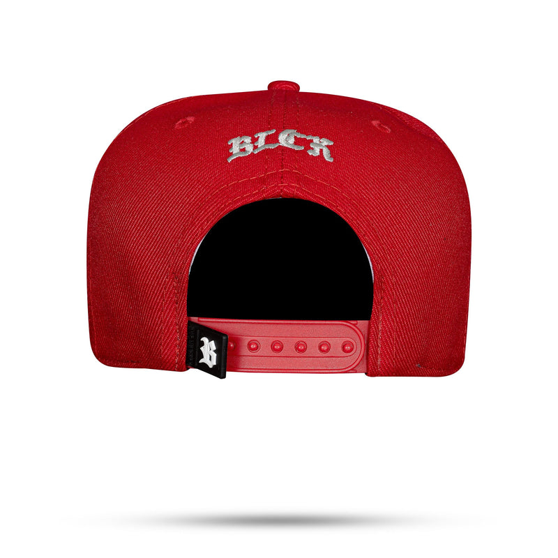 Boné Vermelho Snapback B Wings Prata