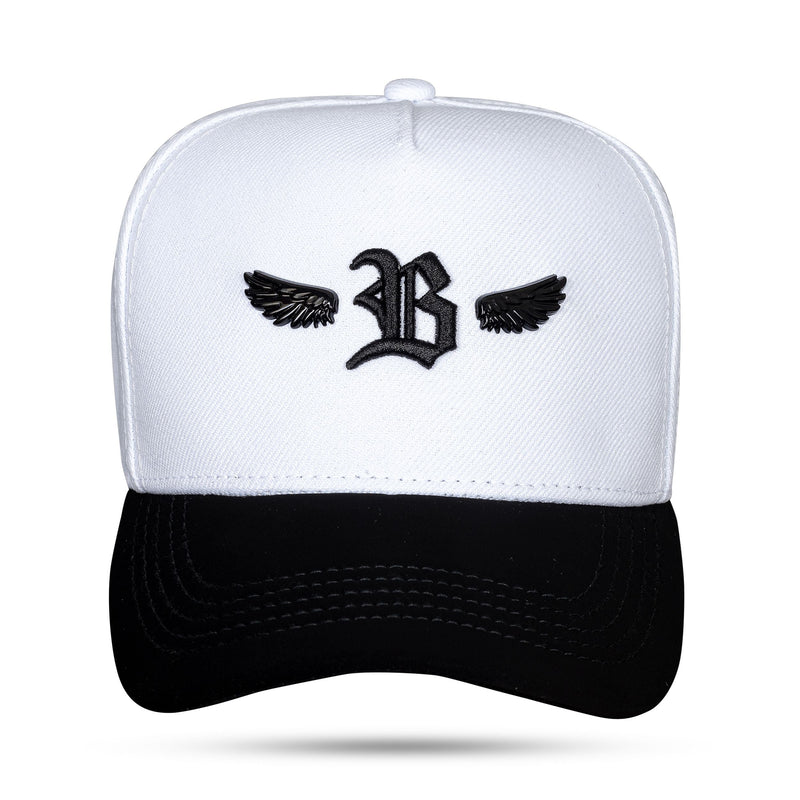 Boné Branco Snapback B Wings Preto