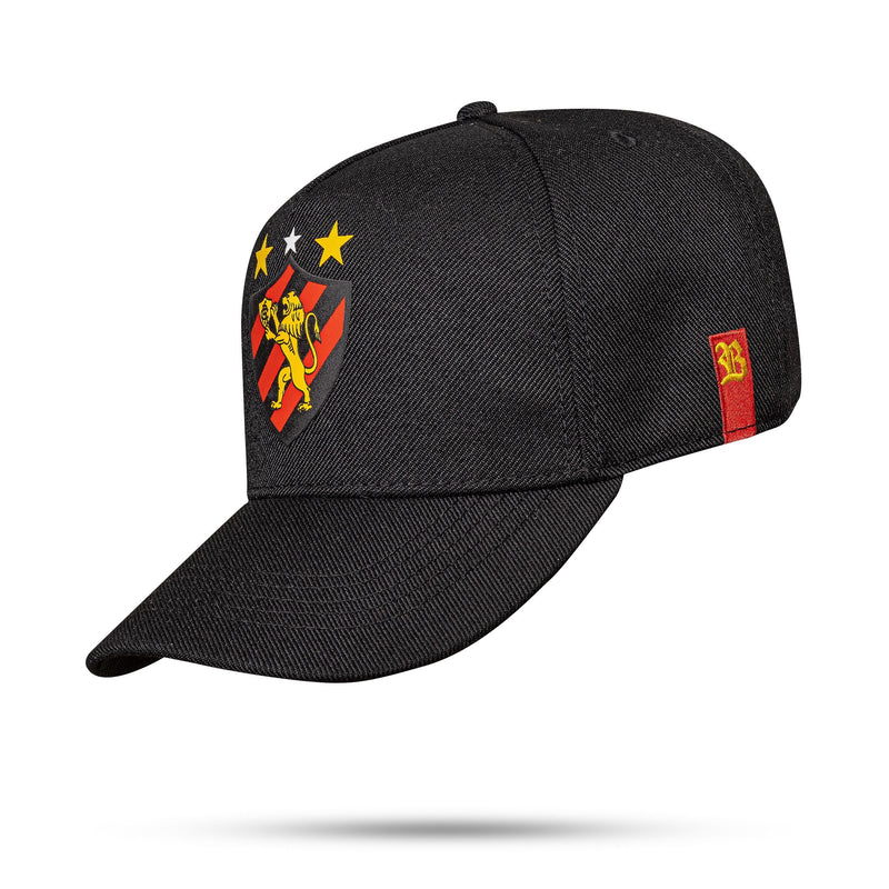 Boné Sport Clube Recife - Preto Escudo Snapback - Blck Brasil