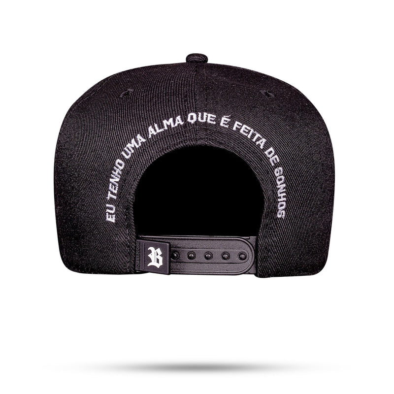 Boné Charlie Brown Jr - Basic Chorão Eterno - Snapback Preto